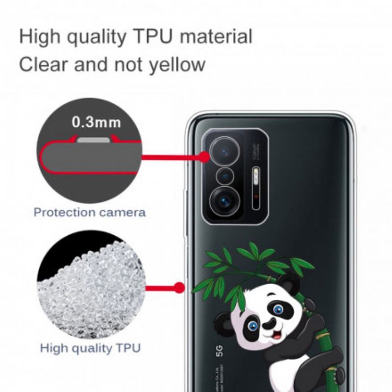 Coque Xiaomi 11T / 11T Pro Transparente Panda Sur Le Bambou