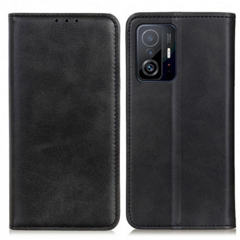 Flip Cover Xiaomi 11T / 11T Pro Cuir Fendu Mat