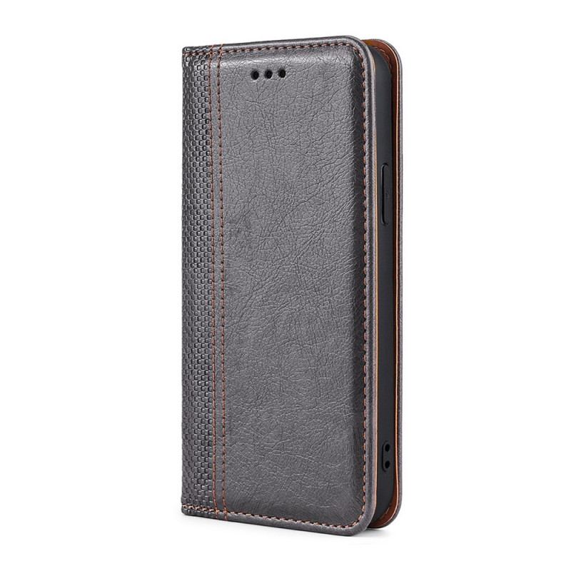 Flip Cover Xiaomi 11T / 11T Pro Cuir Litchi Fendu Coutures