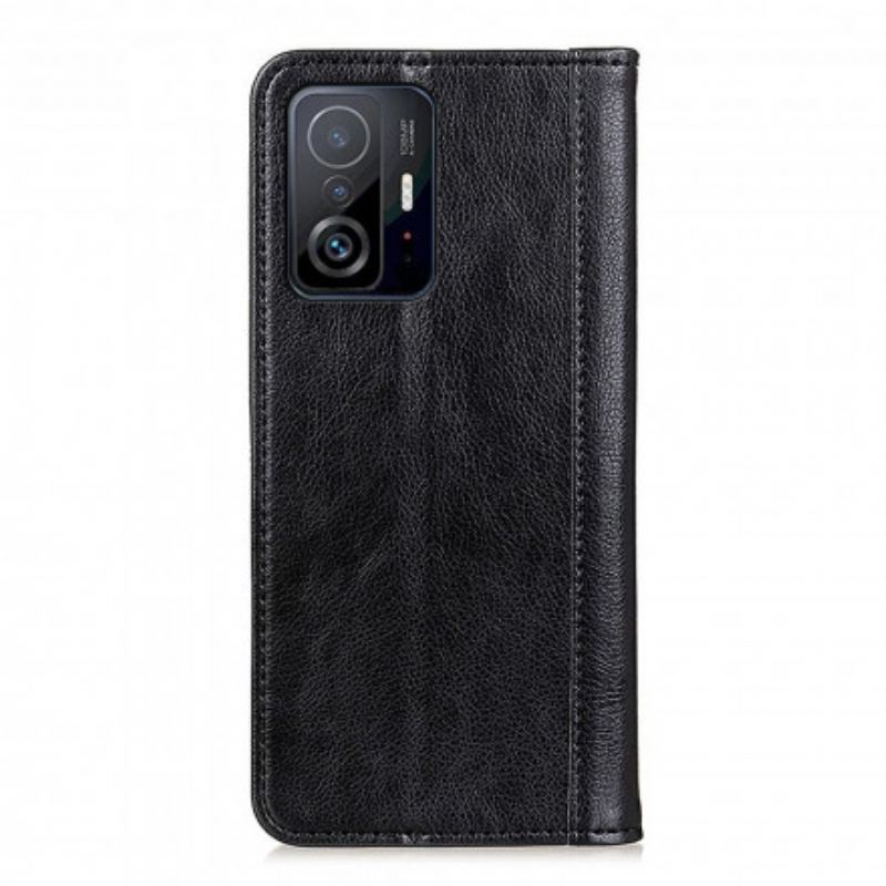 Flip Cover Xiaomi 11T / 11T Pro Cuir Litchi Fendu Élégance