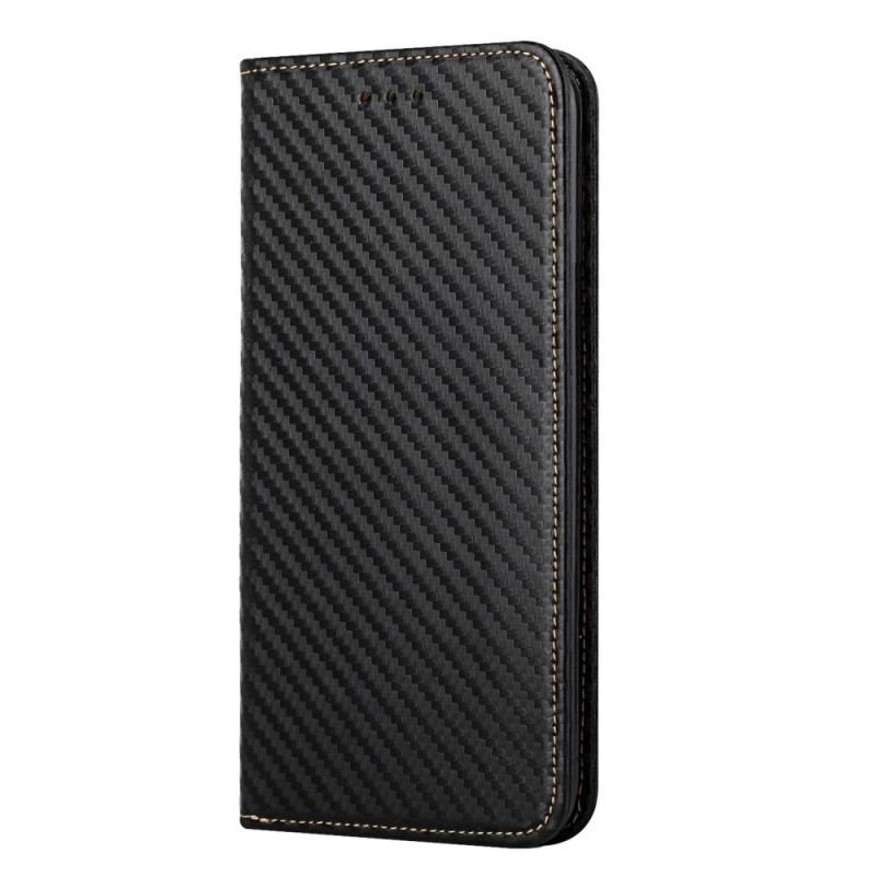 Flip Cover Xiaomi 11T / 11T Pro Fibre Carbone à Lanière