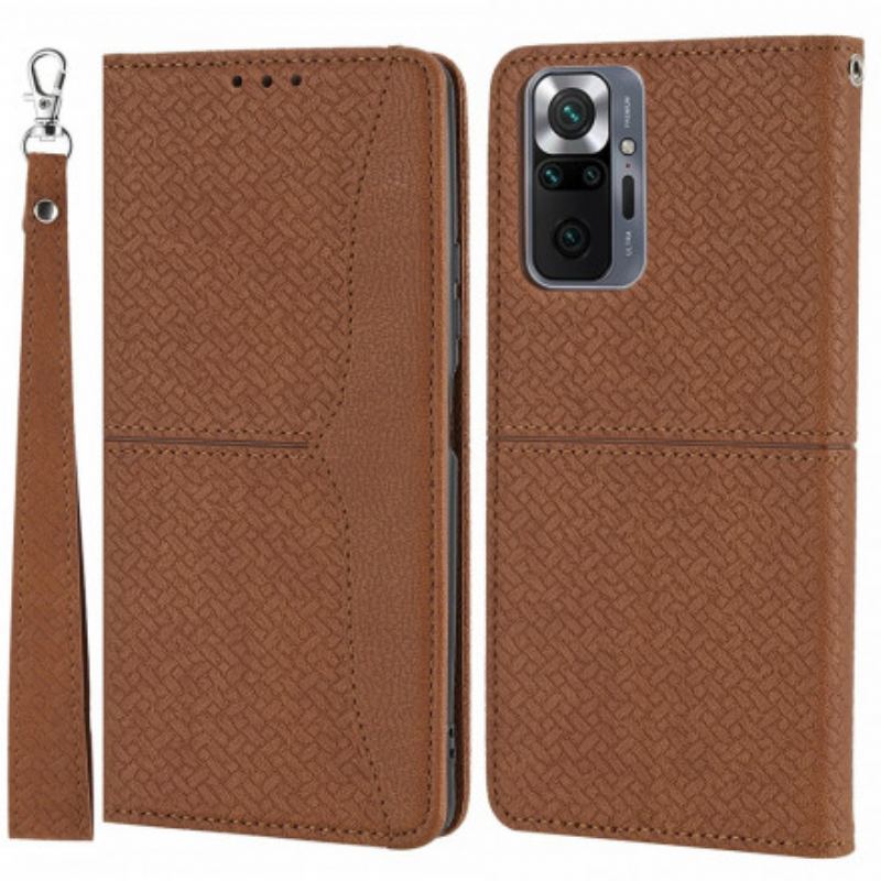 Housse Xiaomi 11T / 11T Pro Style Cuir Tissée à Lanière