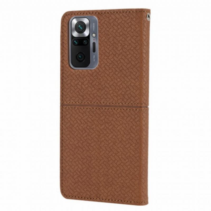 Housse Xiaomi 11T / 11T Pro Style Cuir Tissée à Lanière