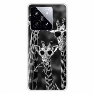 Coque Xiaomi 14 Girafes à Lunettes de Soleil