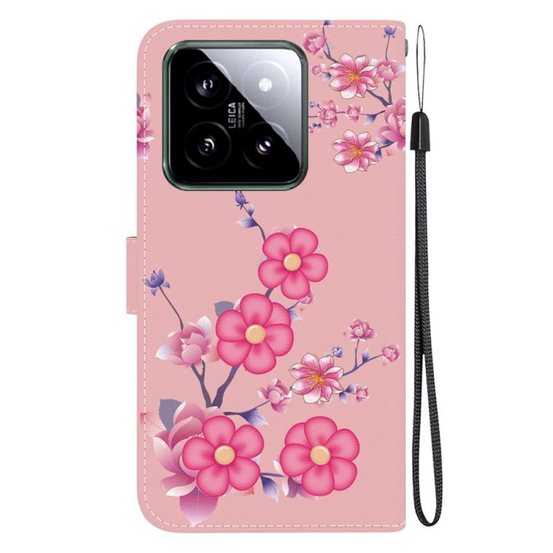 Housse Xiaomi 14 Sakura à Lanière