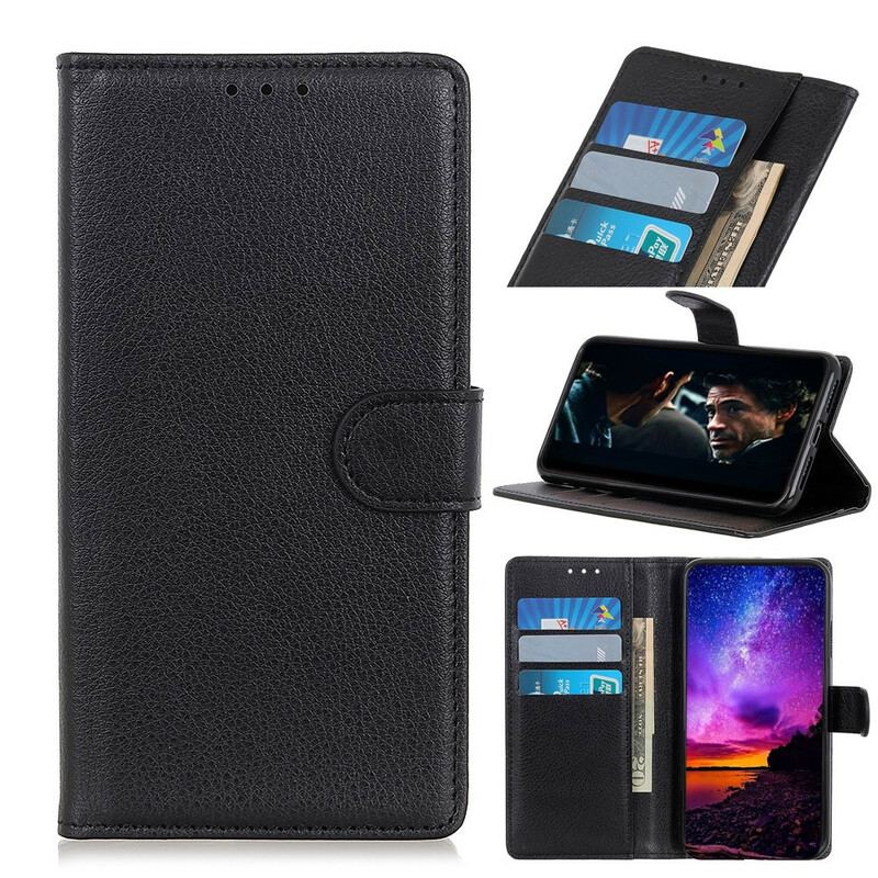 Housse Samsung Galaxy Note 10 Lite Simili Cuir Litchi