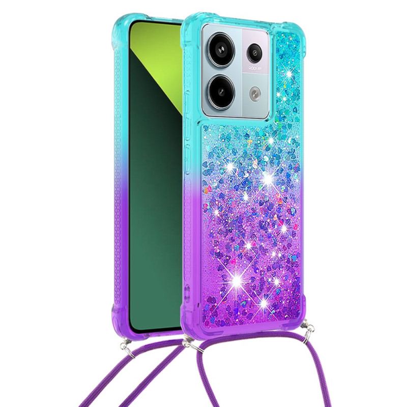 Coque à Cordon Xiaomi Redmi Note 13 Pro 5G / Poco X6 5G Dégradé Paillettes