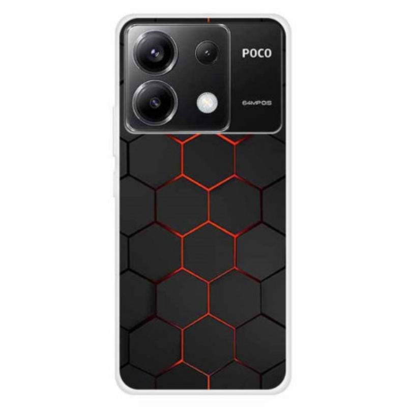 Coque Xiaomi Redmi Note 13 Pro 5G / Poco X6 5G Nid d'Abeille Rouge