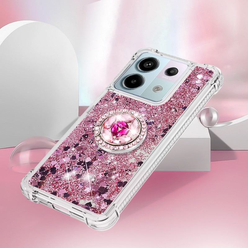 Coque Xiaomi Redmi Note 13 Pro 5G / Poco X6 5G Paillettes Anneau-Support