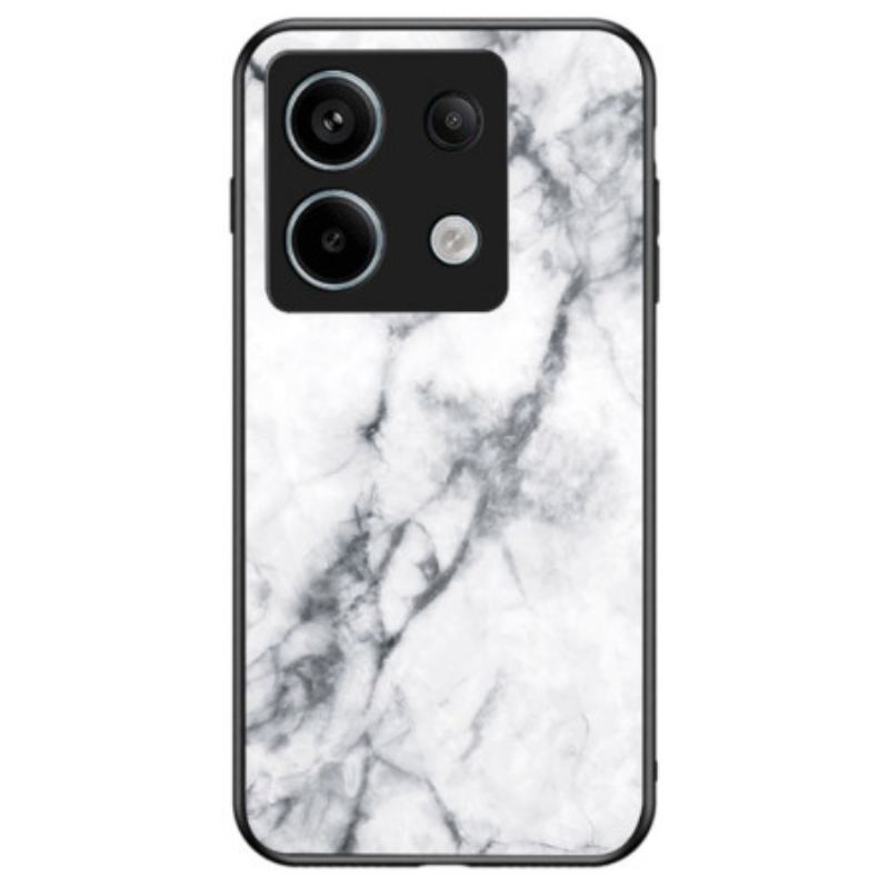 Coque Xiaomi Redmi Note 13 Pro 5G / Poco X6 5G Verre Trempé Motif Marbre Blanc