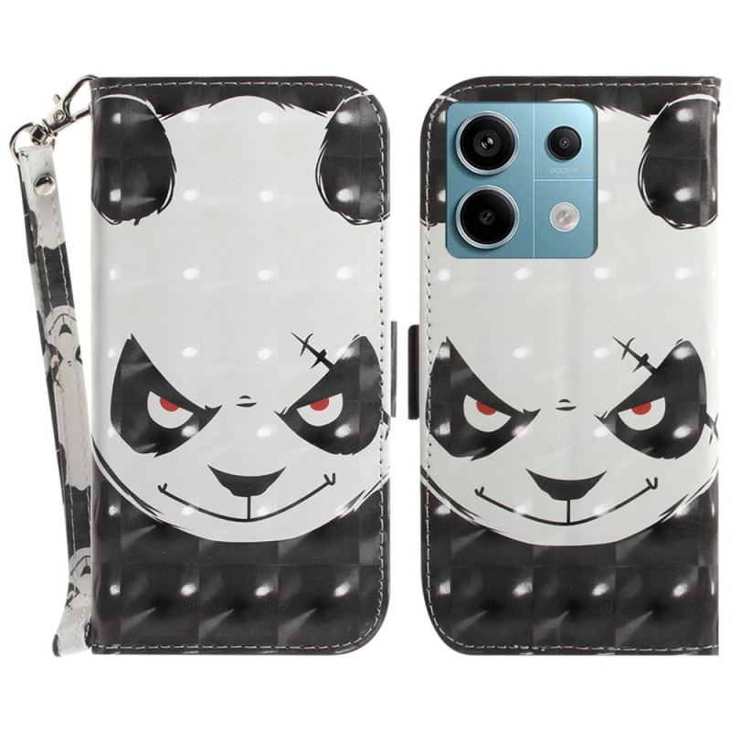 Housse Xiaomi Redmi Note 13 Pro 5G / Poco X6 5G Angry Panda à Lanière