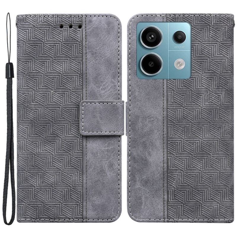 Housse Xiaomi Redmi Note 13 Pro 5G / Poco X6 5G Motif Tissé à Lanière