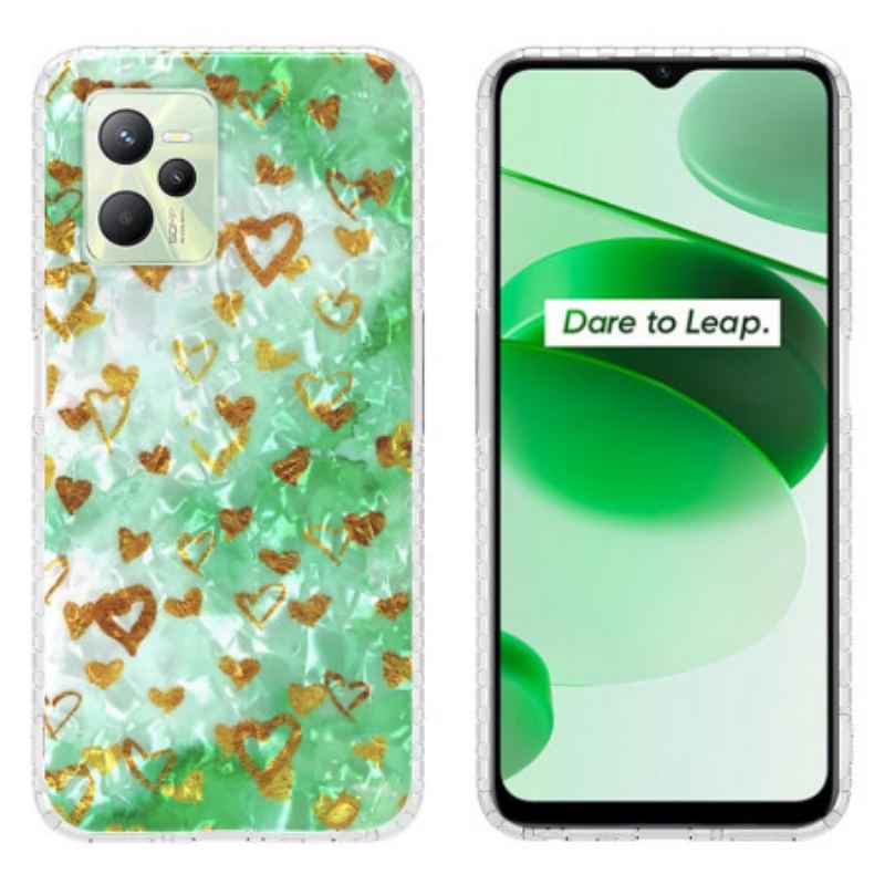 Coque Realme C35 Cœurs Stylés