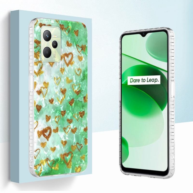 Coque Realme C35 Cœurs Stylés