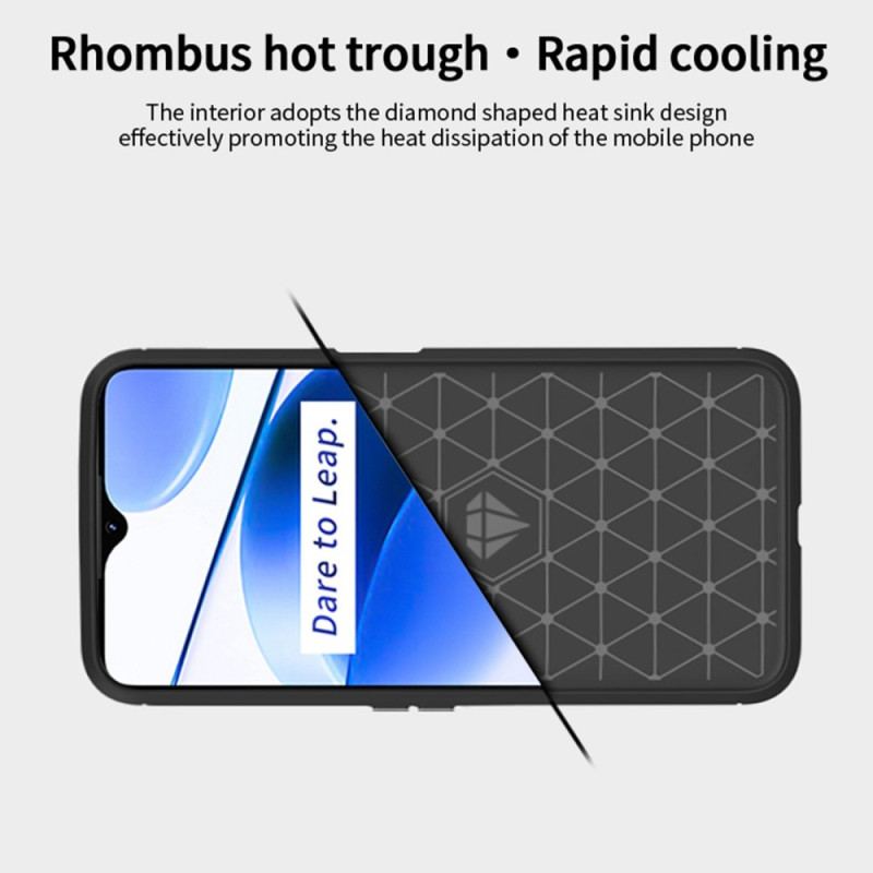 Coque Realme C35 Fibre Carbone Brossée