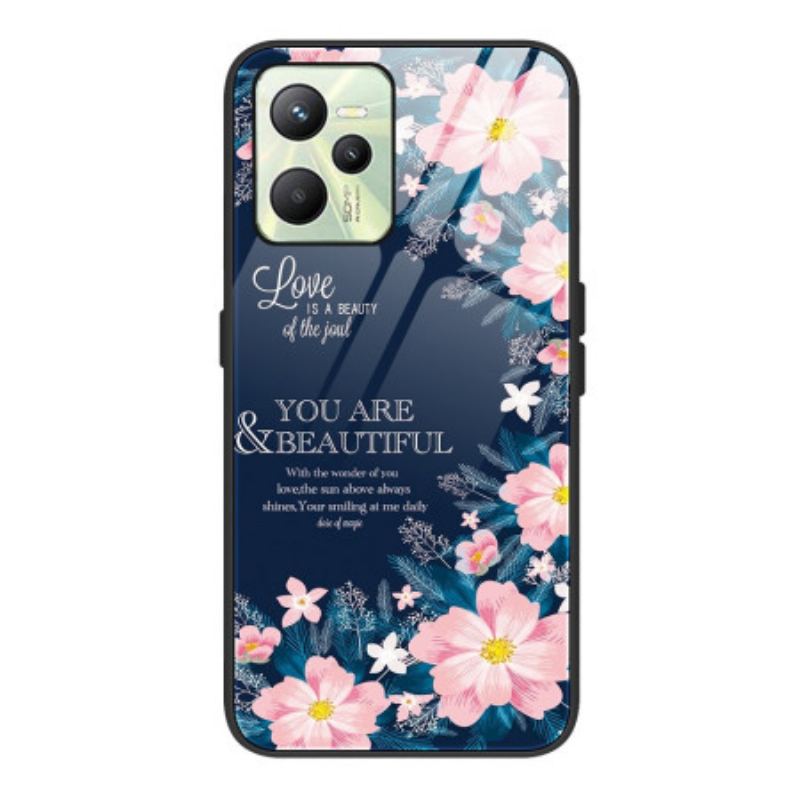 Coque Realme C35 Love Pink Flowers