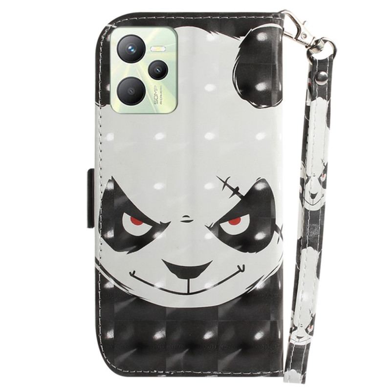 Housse Realme C35 Angry Panda à Lanière