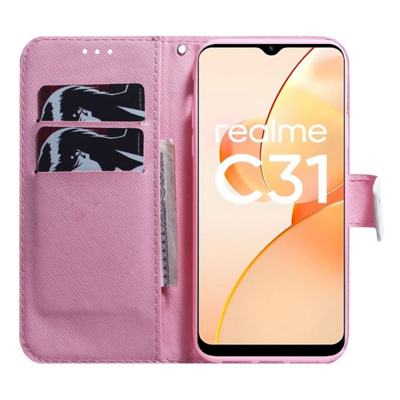 Housse Realme C35 Fleur Rose