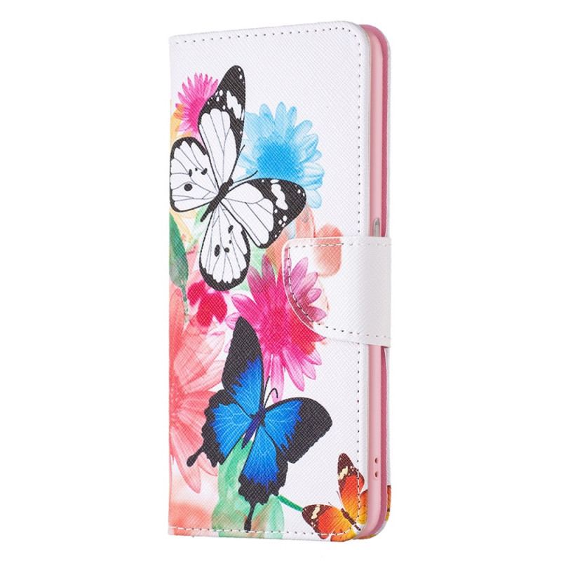 Housse Realme C35 Fleurs Papillons