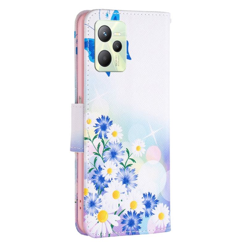 Housse Realme C35 Fleurs Papillons