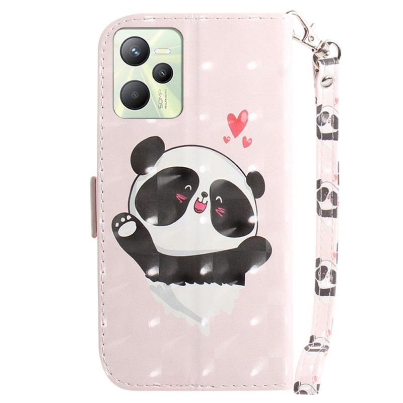 Housse Realme C35 Petit Panda à Lanière