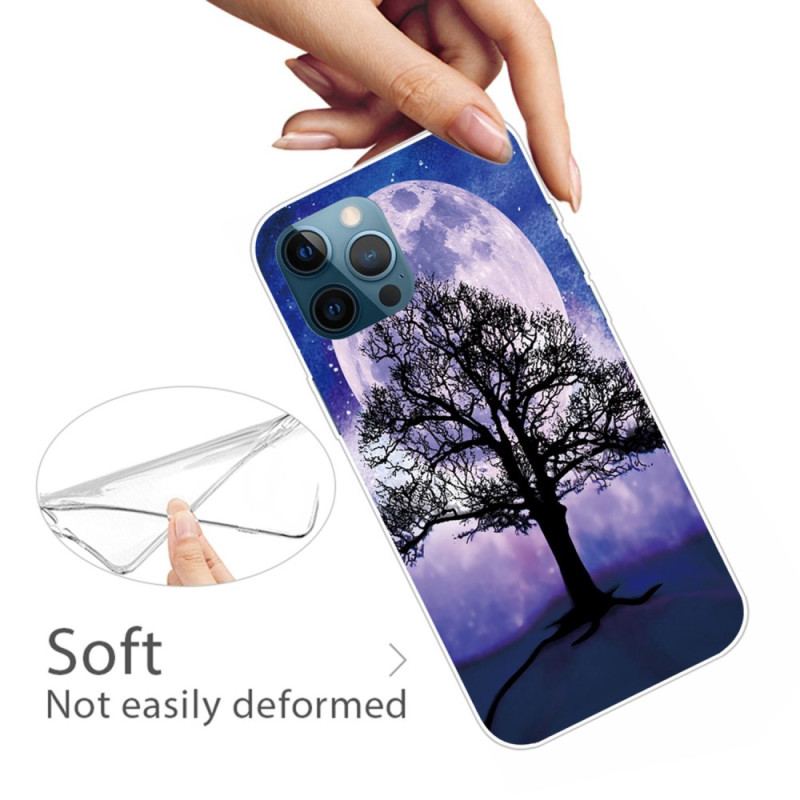 Coque iPhone 14 Pro Arbre sous la Lune