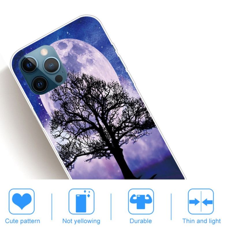 Coque iPhone 14 Pro Arbre sous la Lune