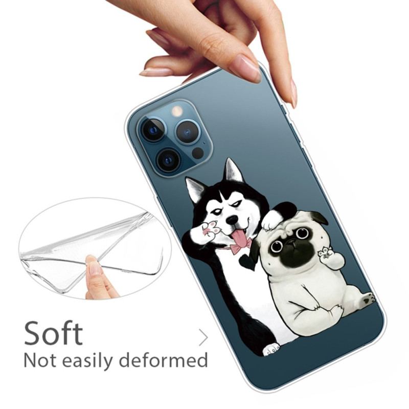 Coque iPhone 14 Pro Drôles de Chiens