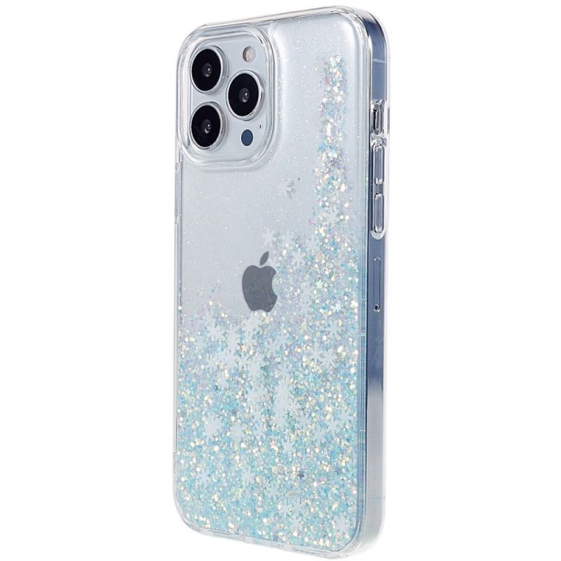 Coque iPhone 14 Pro Paillettes Flocons