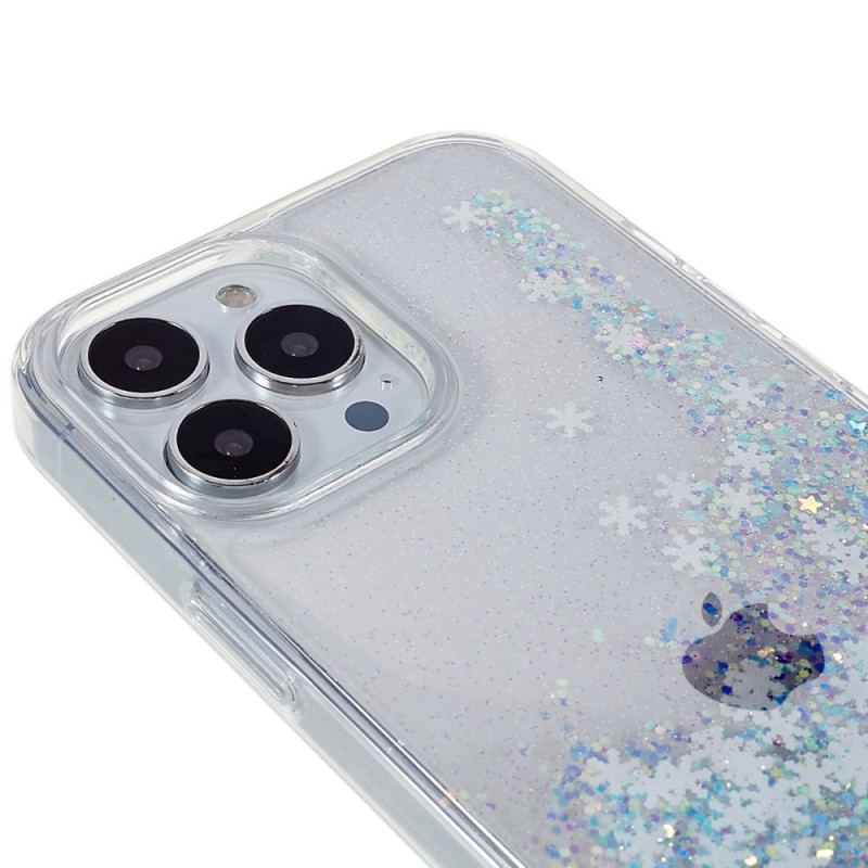 Coque iPhone 14 Pro Paillettes Flocons