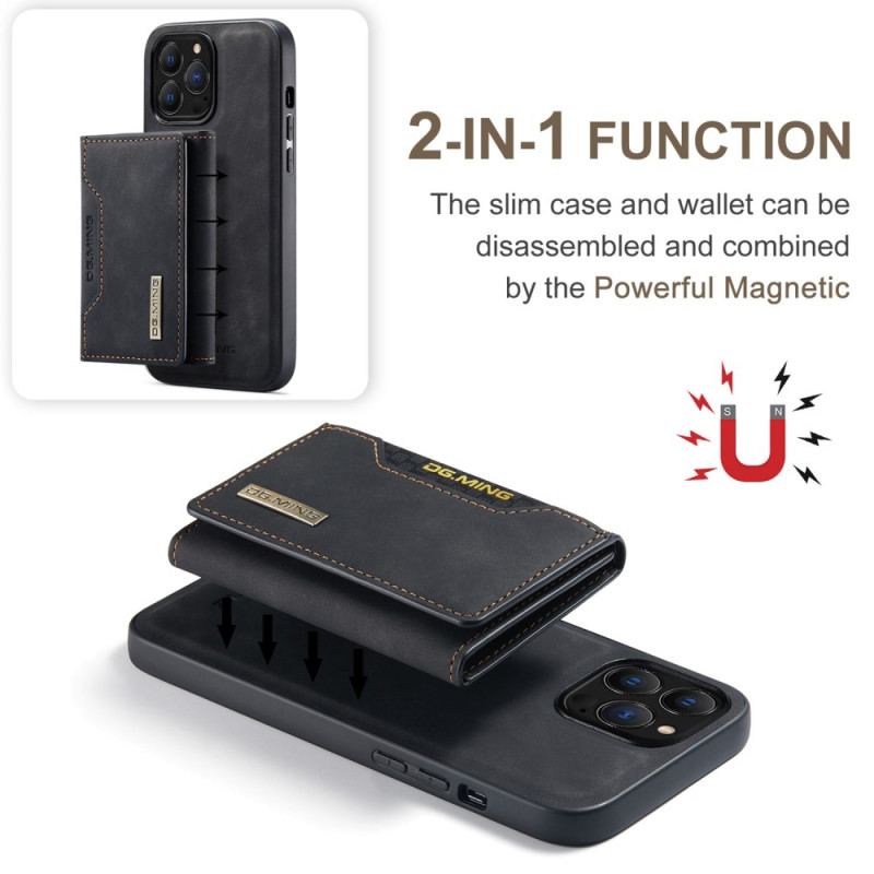 Coque iPhone 14 Pro Porte-Cartes Détachable DG.MING