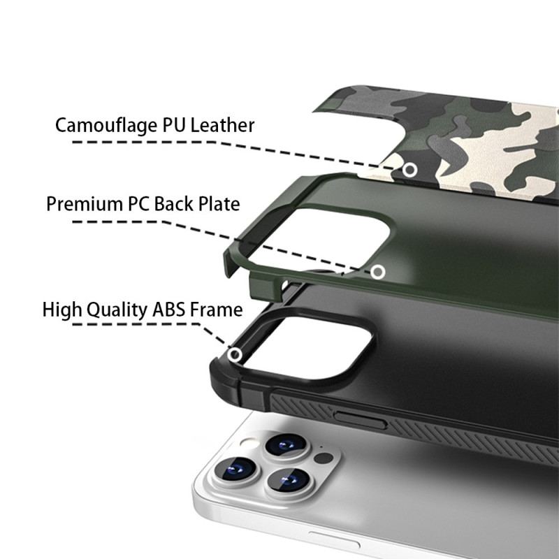 Coque iPhone 14 Pro Renforcée Camouflage