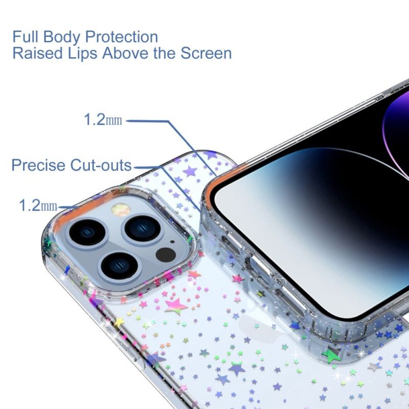 Coque iPhone 14 Pro Transparente Étoiles