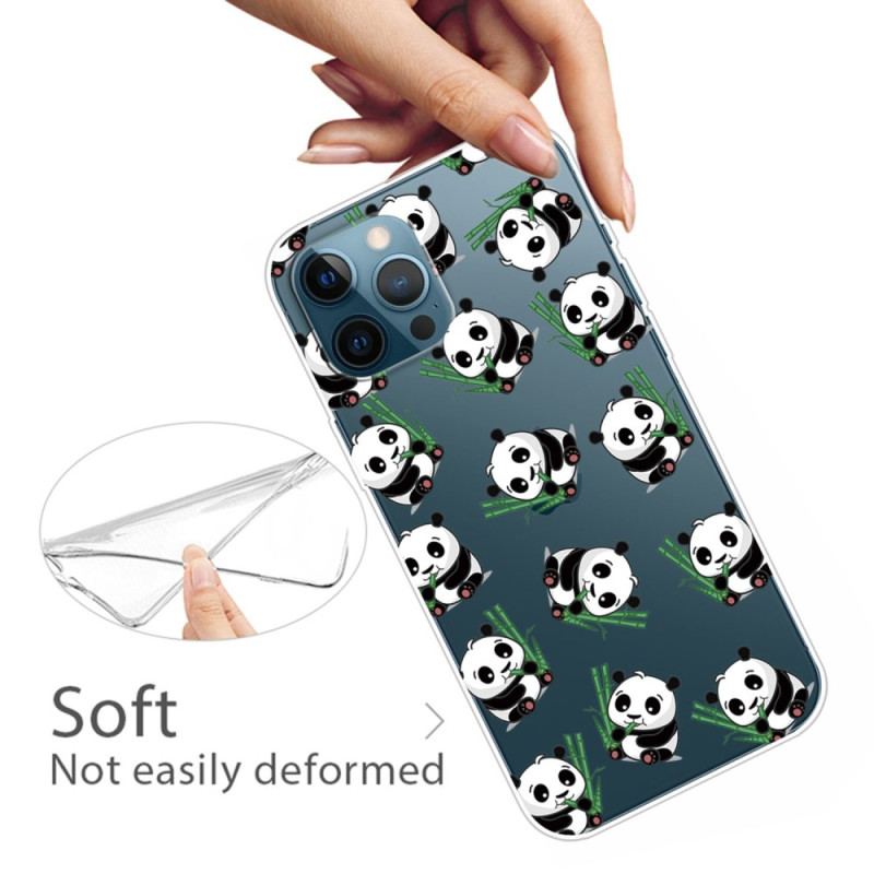 Coque iPhone 14 Pro Transparente Petits Pandas