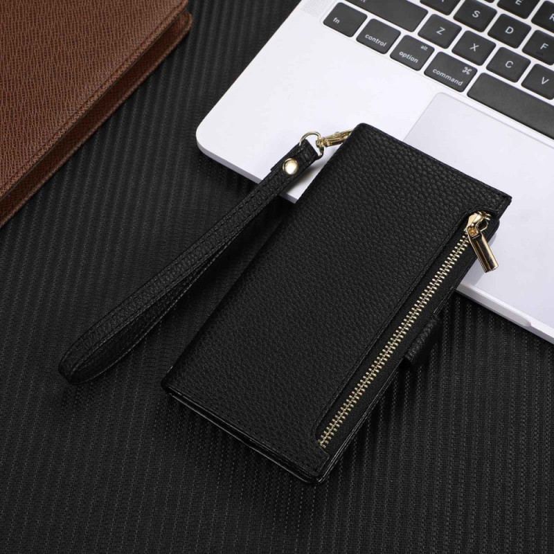 Flip Cover iPhone 14 Pro Pochette Frontale et Lanière