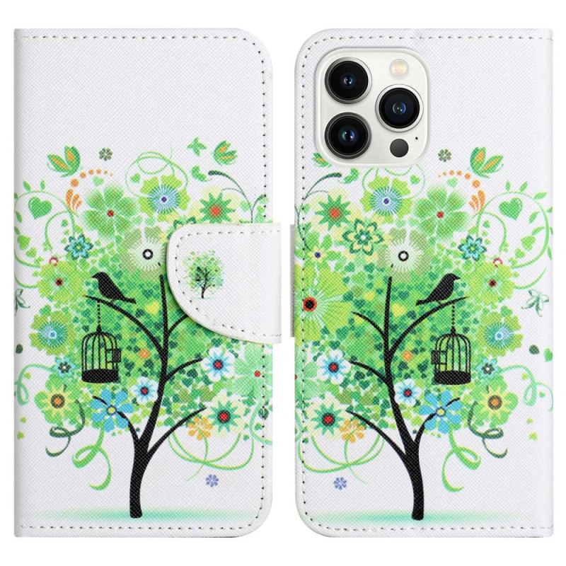 Housse iPhone 14 Pro Arbre Vert