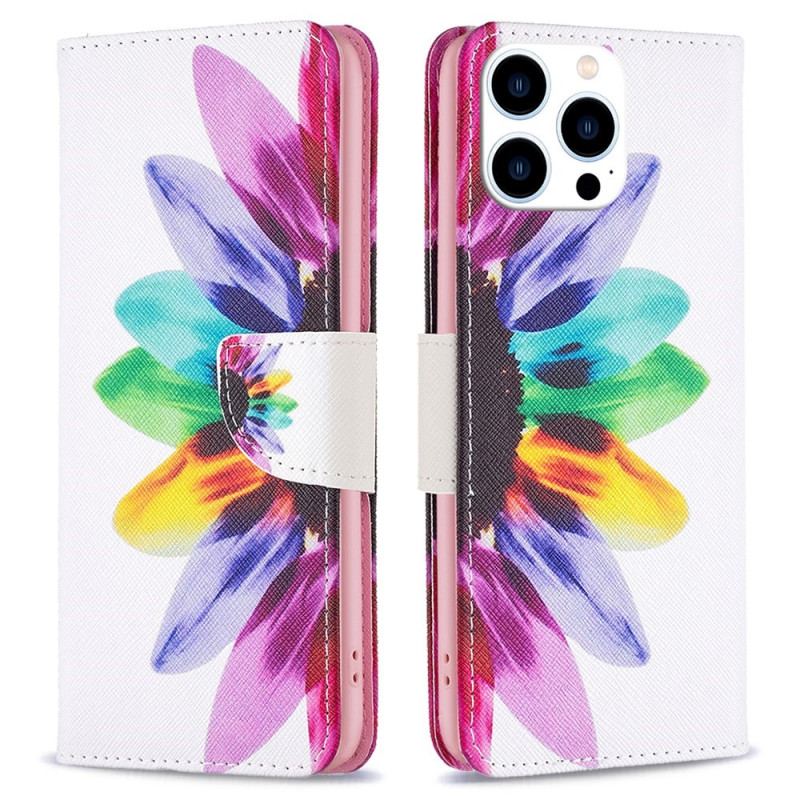 Housse iPhone 14 Pro Fleur Aquarelle