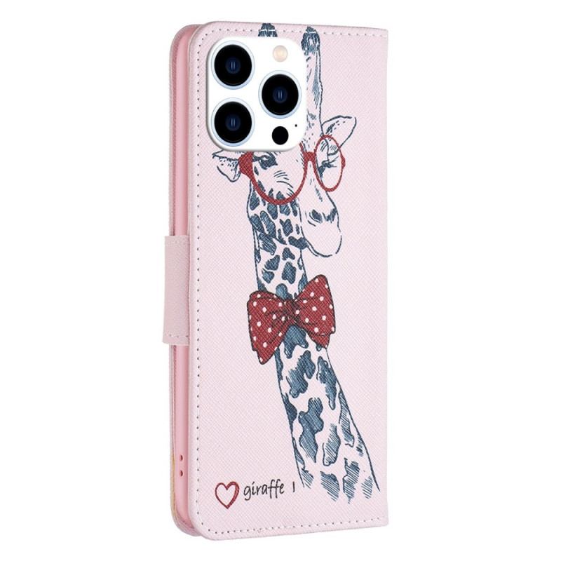 Housse iPhone 14 Pro Girafe Intello