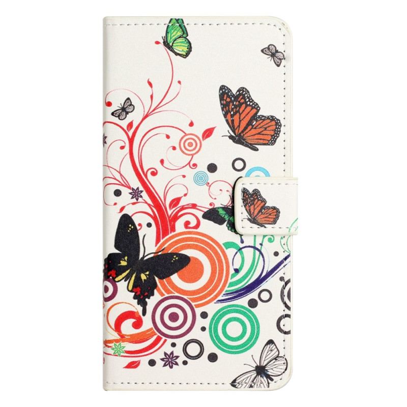 Housse iPhone 14 Pro Papillons Noirs et Blancs