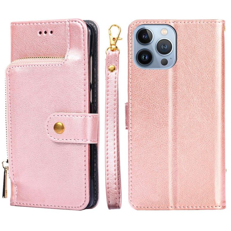 Housse iPhone 14 Pro Porte-Monnaie Zippé