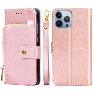 Housse iPhone 14 Pro Porte-Monnaie Zippé