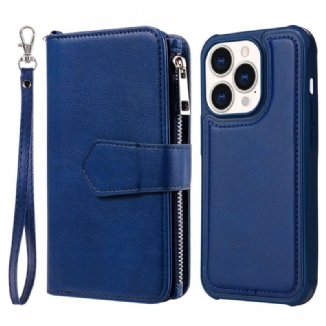 Housse iPhone 14 Pro Portefeuille avec Coque Détachable