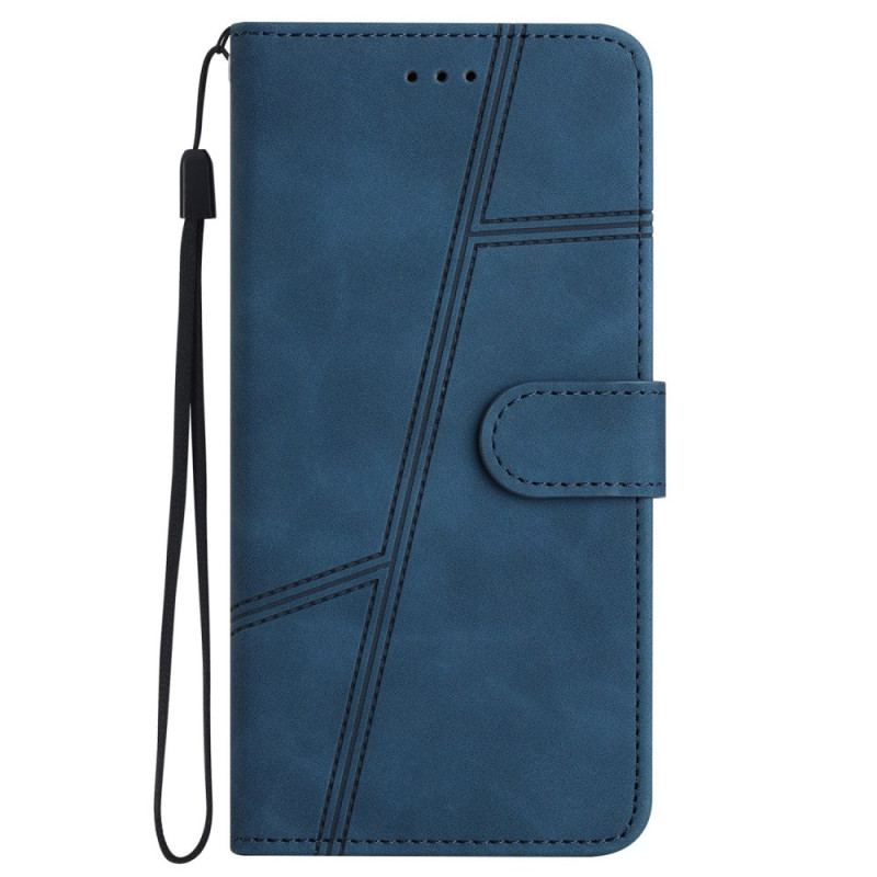 Housse iPhone 14 Pro Style Cuir Élégance à Lanière