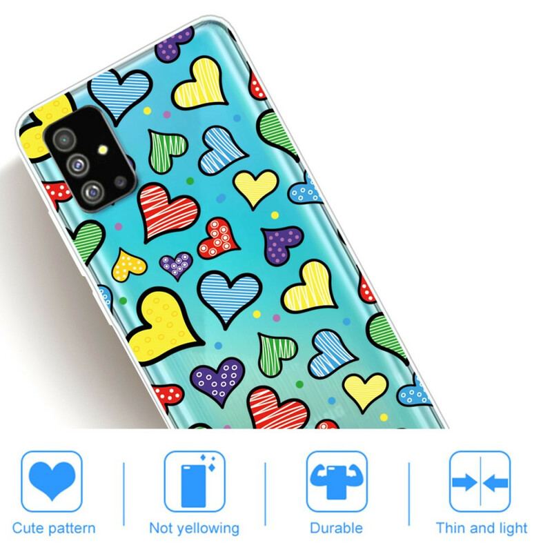 Coque Samsung Galaxy S20 Plus / S20 Plus 5G Coeurs Multicolores