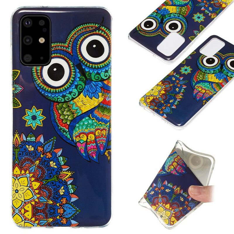 Coque Samsung Galaxy S20 Plus / S20 Plus 5G Hibou Mandala Fluorescente