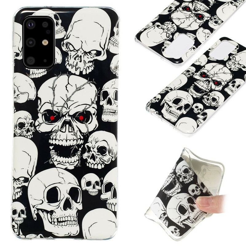 Coque Samsung Galaxy S20 Plus / S20 Plus 5G Têtes de Mort Fluorescente