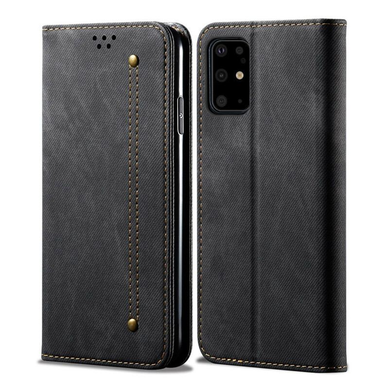 Flip Cover Samsung Galaxy S20 Plus / S20 Plus 5G Tissu Jeans