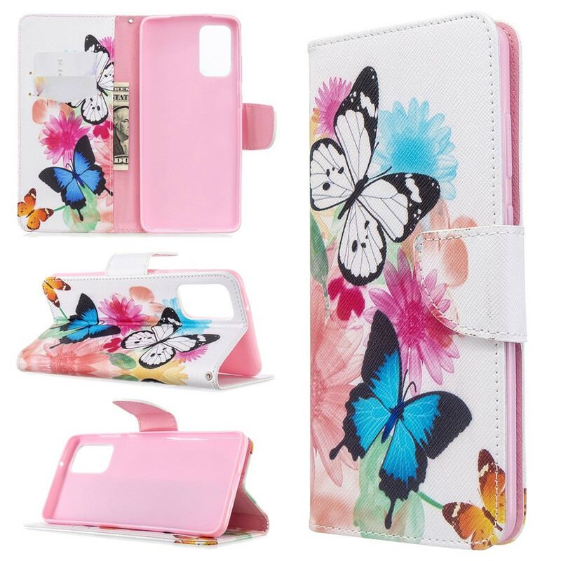 Housse Samsung Galaxy S20 Plus / S20 Plus 5G Papillons et Fleurs Peints