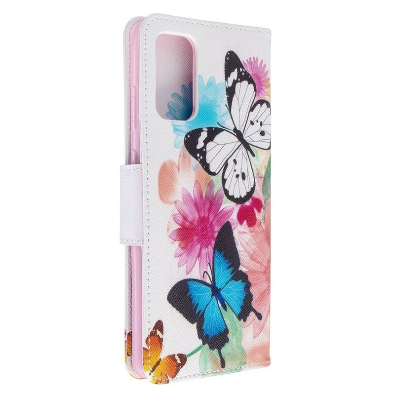 Housse Samsung Galaxy S20 Plus / S20 Plus 5G Papillons et Fleurs Peints