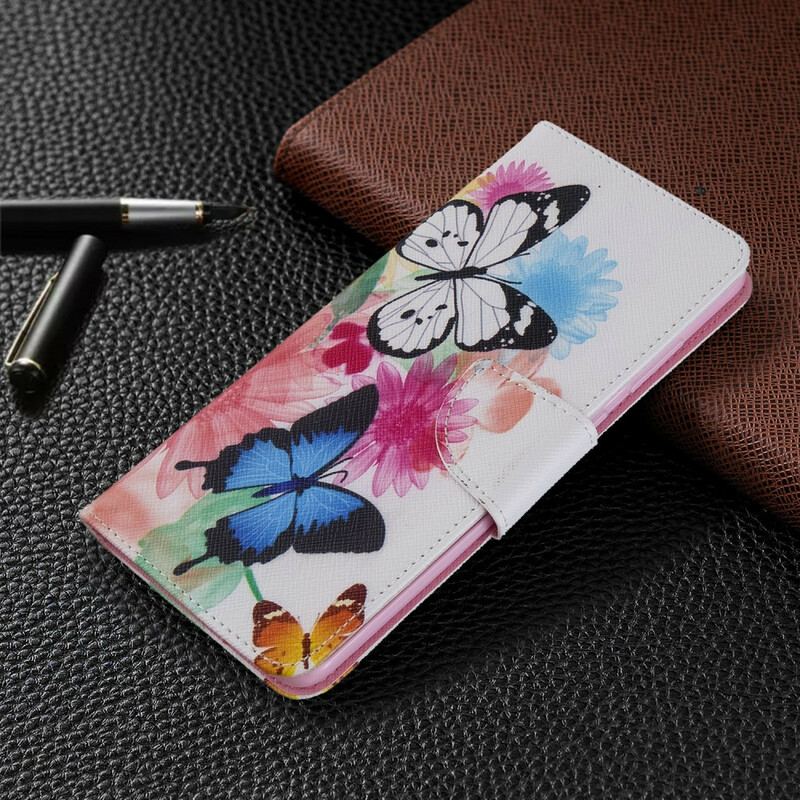 Housse Samsung Galaxy S20 Plus / S20 Plus 5G Papillons et Fleurs Peints